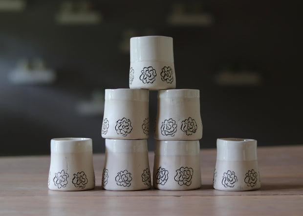 Yunomi Cup - Medium - White Clay - Variety of Glaze Colours